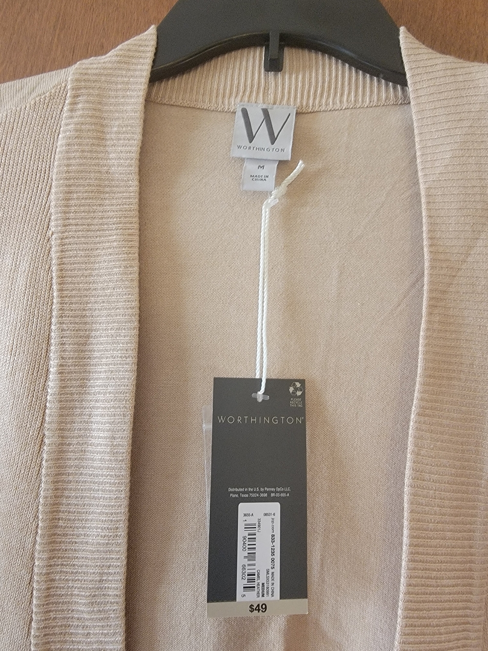 NWT Worthington Women's Cardigan Trio - Burgundy, Gray, Cream - Picture 3 of 7